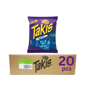 Takis Blue Heat Tortilla Chips 20-pack featuring 113g bags available for across the UAE