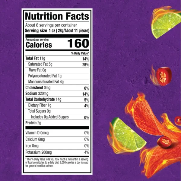 Takis Crisps Fuego 5.5oz pack highlighting extreme heat and flavor.