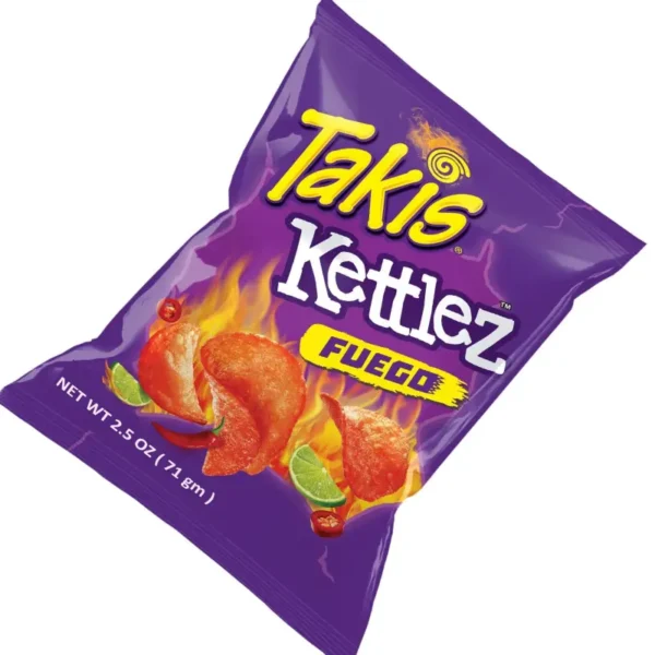 Takis Kettlez Fuego 71g chips packed with fiery intensity and flavor 20pcs In Ctn