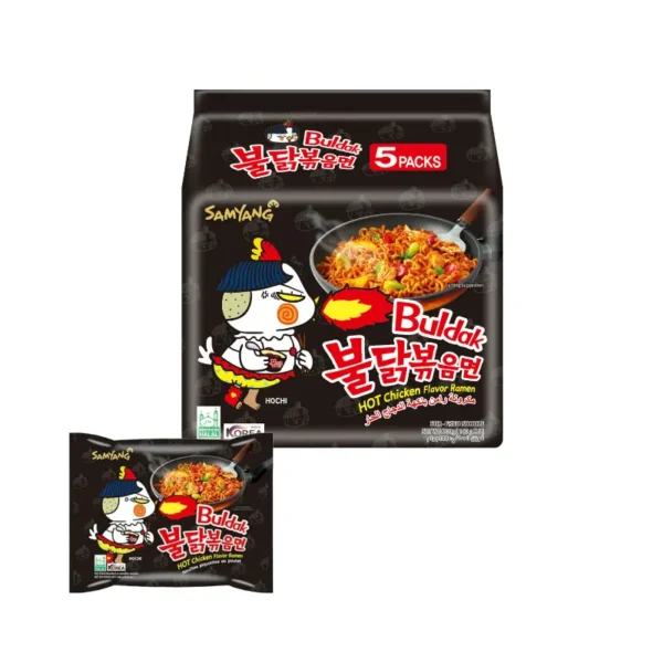 Bulk Samyang Buldak Original Hot Chicken Ramen Noodles 140g x 8 Packs Carton