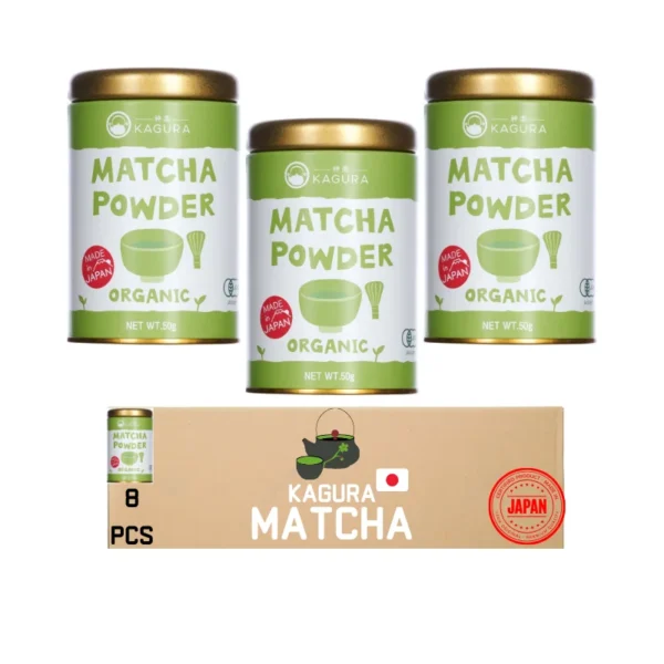 Kagura Matcha Organic Green Tea Powder 50g x 8 Pieces Wholesale - Made in Japan, in Dubai in Ajmalnoor Wholesale Foddstuff Trading