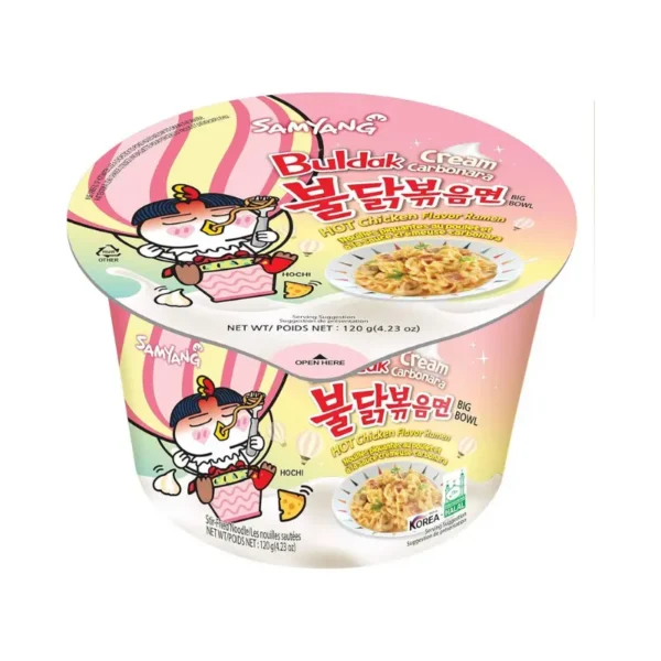 Samyang Cream Carbonara Cup 16pcsx105g Big Bowl - Image 2