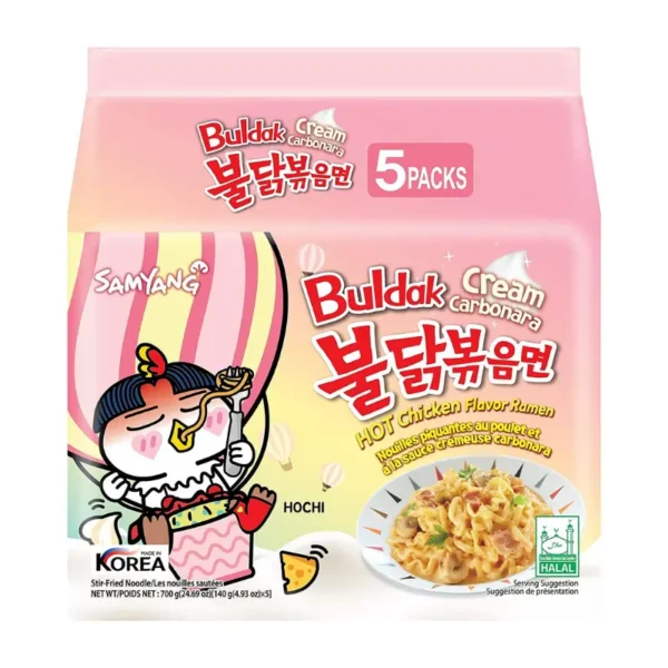 Buy Wholesale Samyang Cream Carbonara Noodles in Dubai 140g x 8 Packs