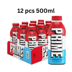 Prime Ice Pop Hydration Drink 12x500ml Carton Available in Dubai مشروب الترطيب برايم بنكهة الآيس بوب 12 عبوة 500 مل متوفر في دبي