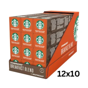 Starbucks Breakfast Blend Available in AN Wholesale Foodstuff Trading In Dubai Coffee Pods Bright and Smooth Flavor كبسولات قهوة ستاربكس بريكفاست بليند نكهة مشرقة وسلسة