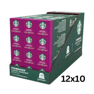 Starbucks Caffe Verona Ristretto Available in Dubai Wholesale price Coffee Pods Bold Flavor كبسولات قهوة ستاربكس كافيه فيرونا ريستريتو نكهة جريئة