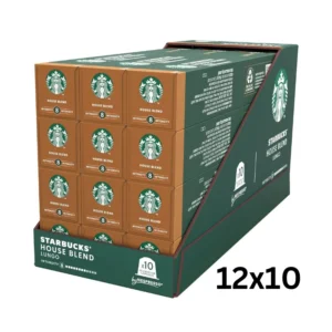 Starbucks House Blend Lungo Coffee Pods by Nespresso in Wholesale price Available in AN Wholesale Foodstuff Trading in Dubai Balanced Flavor كبسولات قهوة ستاربكس هاوس بليند لونغو نكهة متوازنة متوفر لدى اجمل نور بالجملة