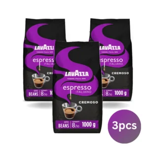 Lavazza Espresso Italiano Cremoso 3pcs 1kg Whole Bean Coffee Medium Roast
