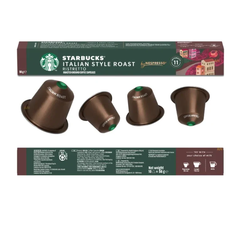 Starbucks Italian Style Roast by Nespresso 56gx10 Coffee (Pack of 12, Total 120 Capsules)