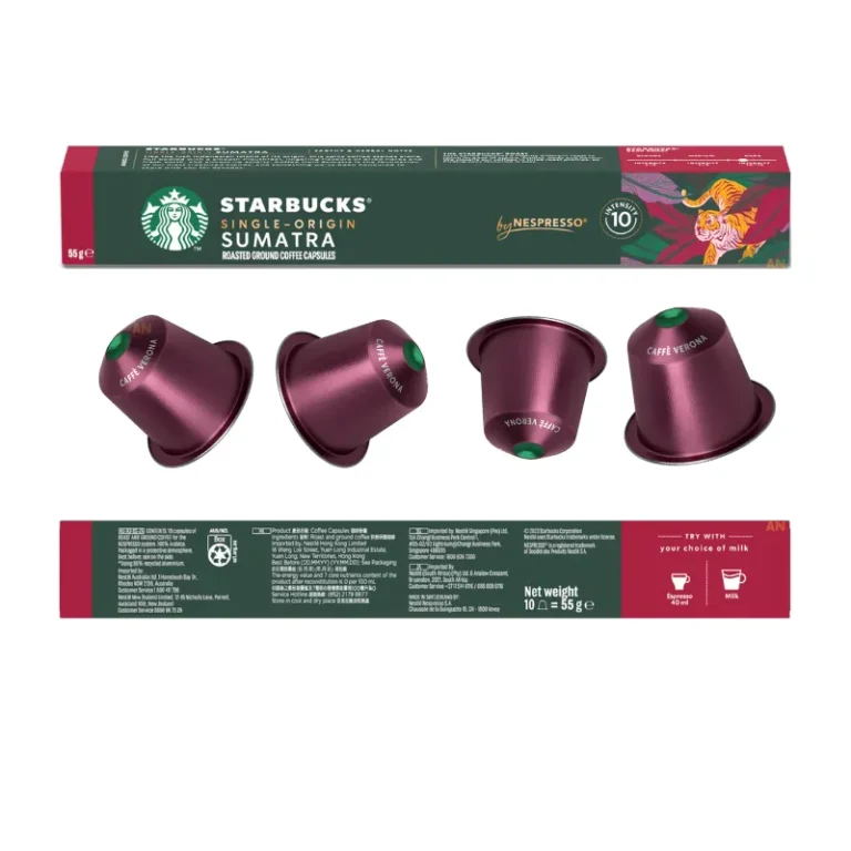 Starbucks Sumatra Single Origin Coffee Capsules by Nespresso (Pack of 12, Total 120 Capsules)