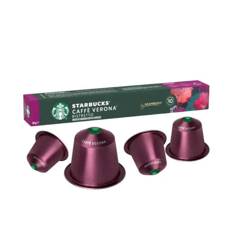 Starbucks Caffe Verona Ristretto 55gx10 Coffee Dark Roast by Nespresso (Pack of 12, Total 120 Capsules)